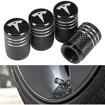 Aluminum Alloy Valve Stem Tire Caps for Tesla Model Y/X/S/3 - 4PCS