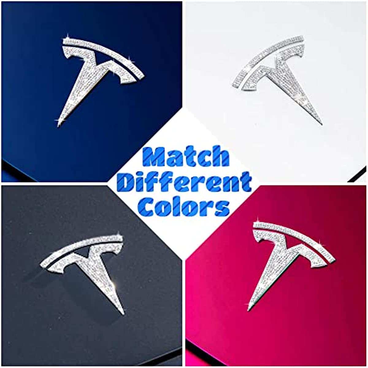 Bling logo 4pcs for Tesla Model Y / 3 - acetesla