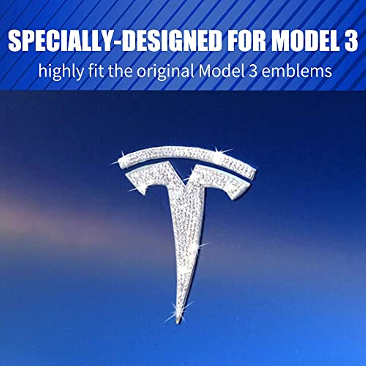 Bling logo 4pcs for Tesla Model Y / 3 - acetesla