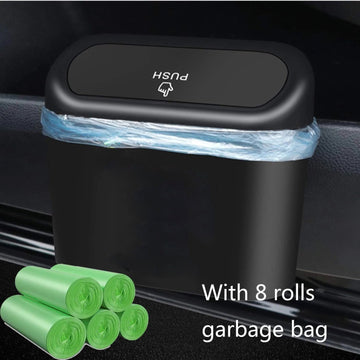 Car Trash Can with 8 Rolls of Garbage Bags for Tesla