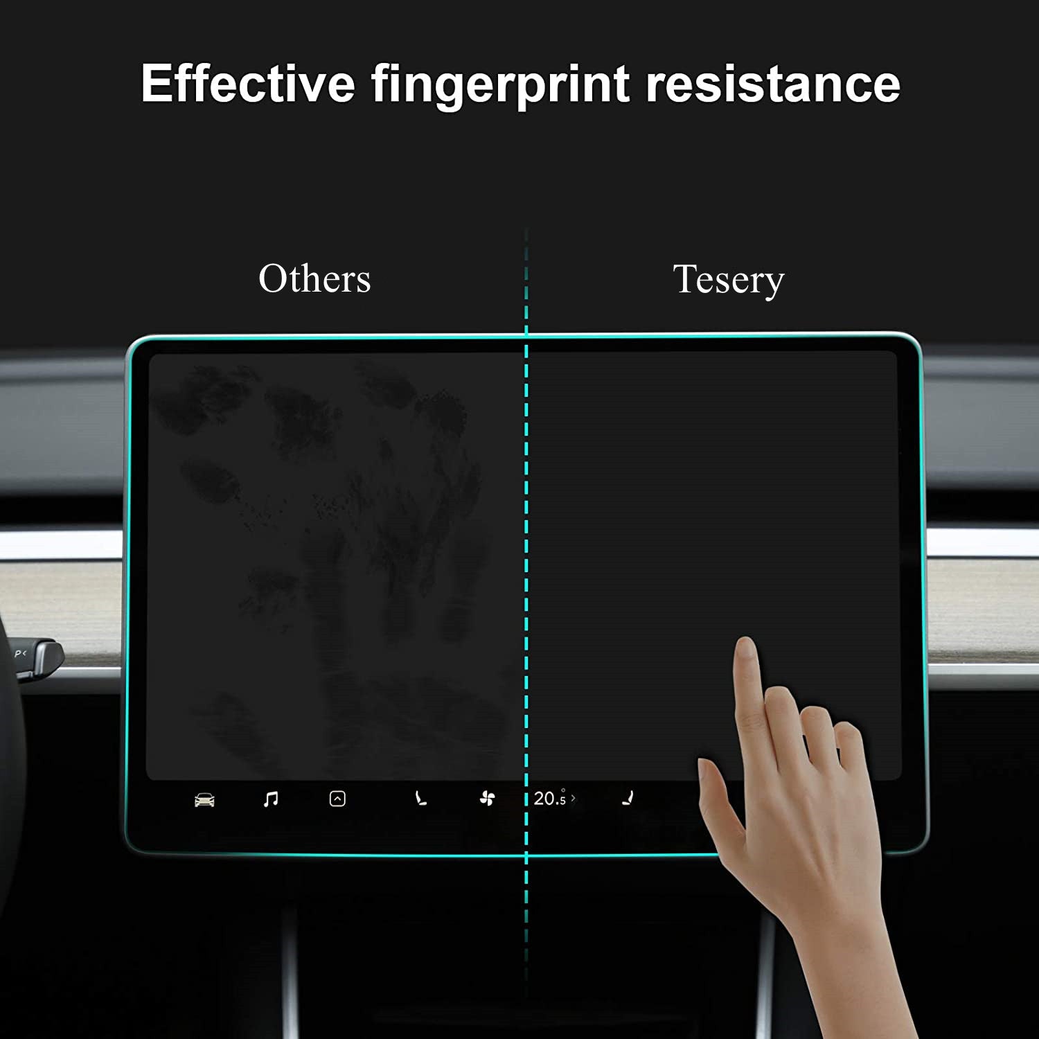 Center Touch Screen Protector for Tesla Model 3 / Y - acetesla