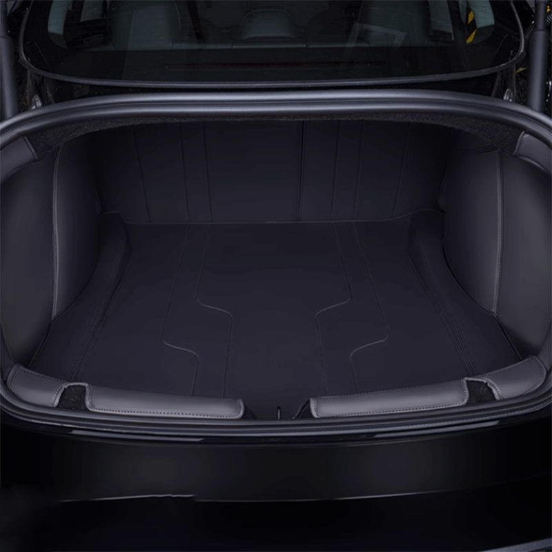 Fully Covered Premium Leather Trunk Mat for Tesla Model 3 Highland 2024 - acetesla