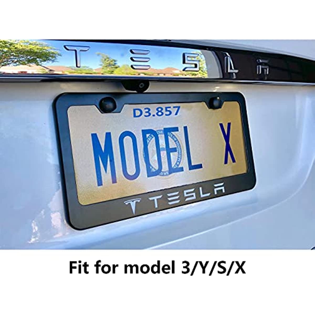 License Plate Frame Fit for Tesla Model 3/Y/S/X 2Pack US - acetesla