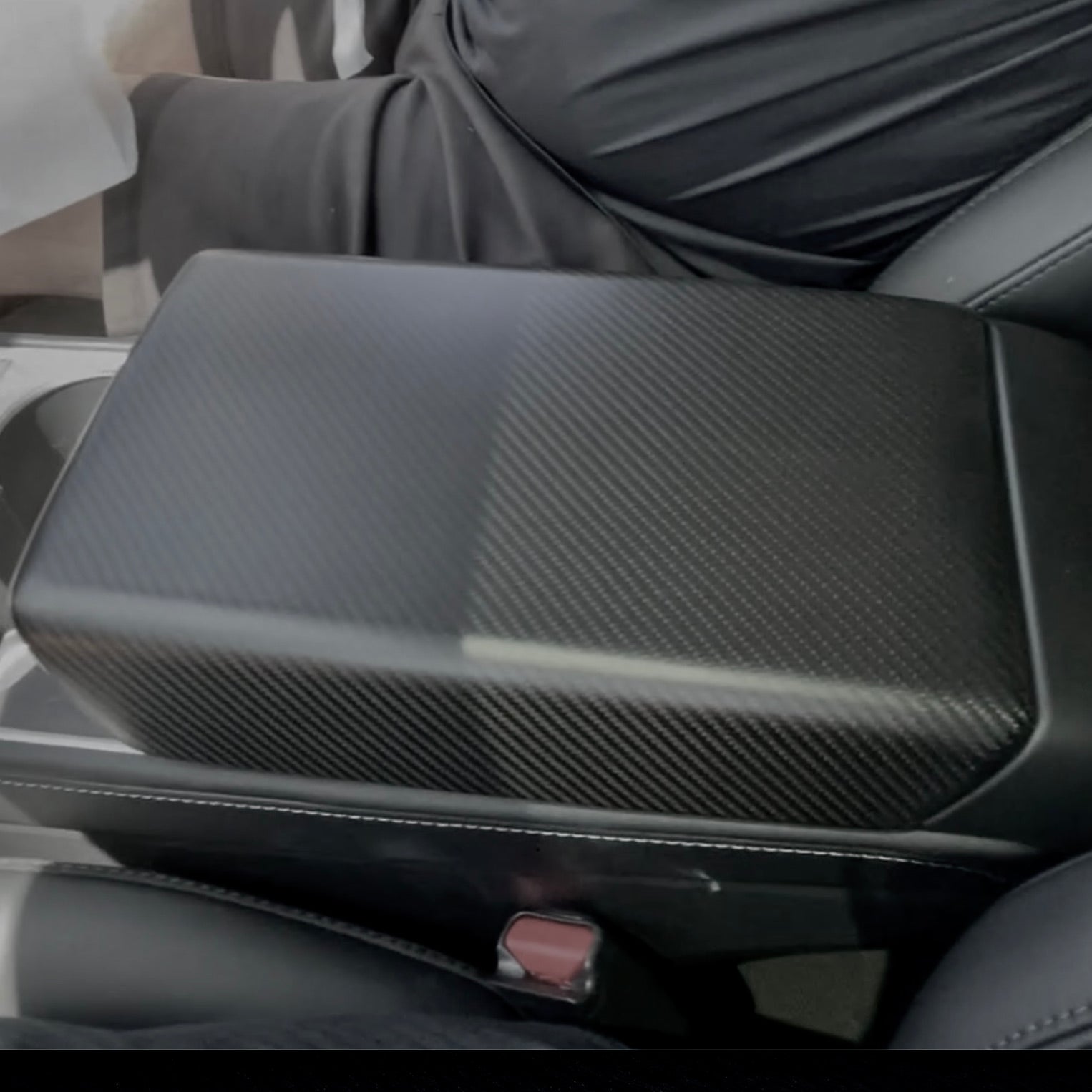 Model 3 / Y Armrest Cover - Carbon Fiber Interior Mods - acetesla