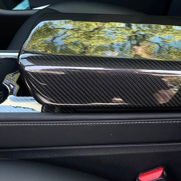 Model 3 / Y Armrest Cover - Carbon Fiber Interior Mods