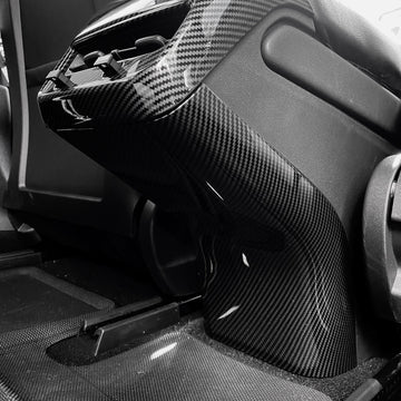 Model 3 / Y Backseat Center Console Base Cap - Carbon Fiber Interior Mods
