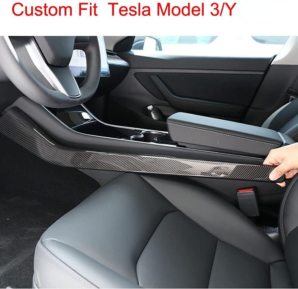 Model 3 / Y Center Control Side Trim - Carbon Fiber Interior Mods - acetesla