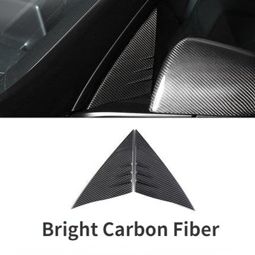 Real Carbon Fiber A-pillar Windows for Tesla Model Y 2020-2023