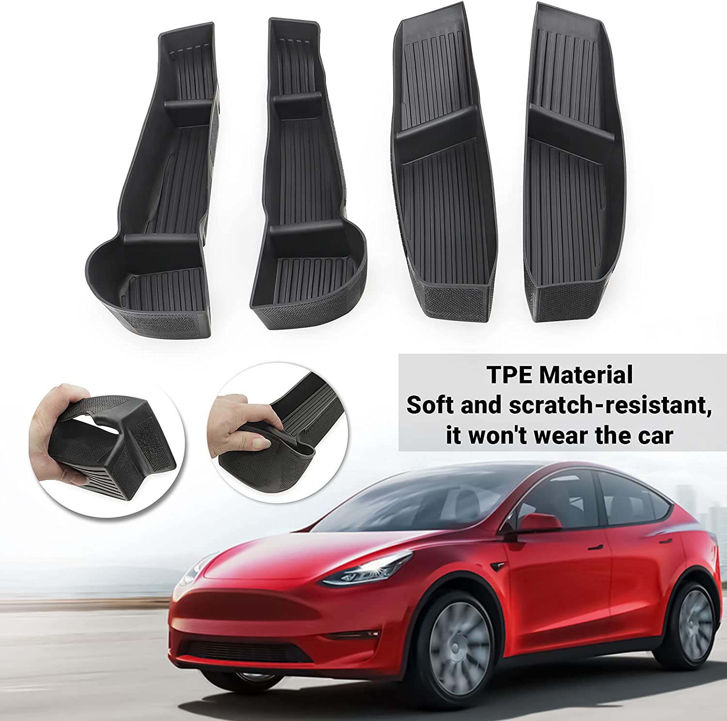 Under the door armrest storage box umbrella boxfor Tesla Model Y 2020-2023 - acetesla