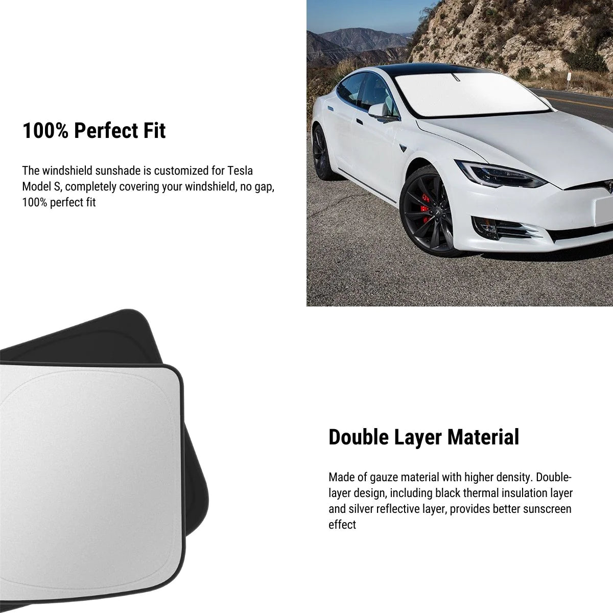 Windshield Sunshade for Tesla Model S 2016-2024 - acetesla