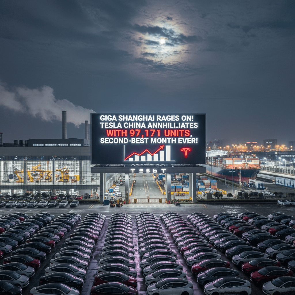 Giga Shanghai Rages On: Tesla China Annihilates December with 97,171 U