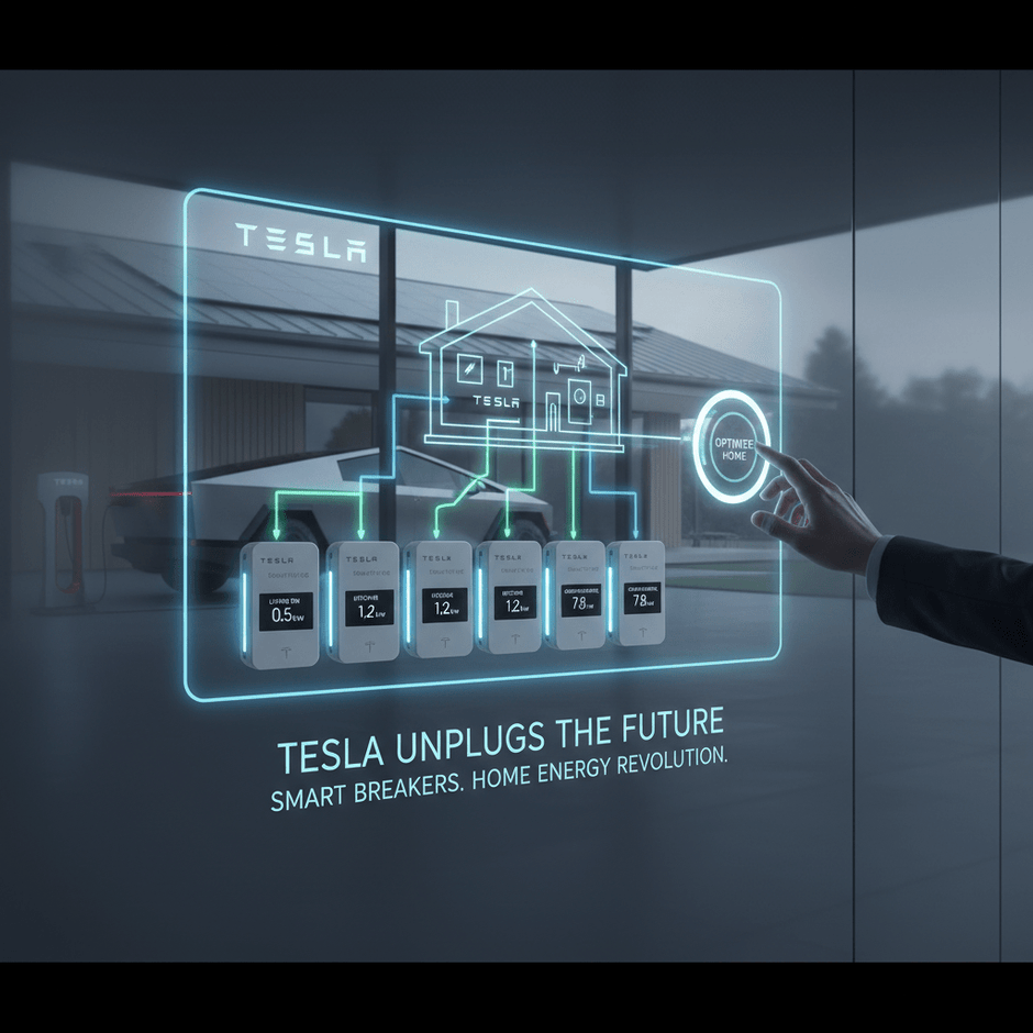 Tesla Energy Animation Tesla Unplugs the Future: Smart Breakers Ignite a Home Energy Revoluti