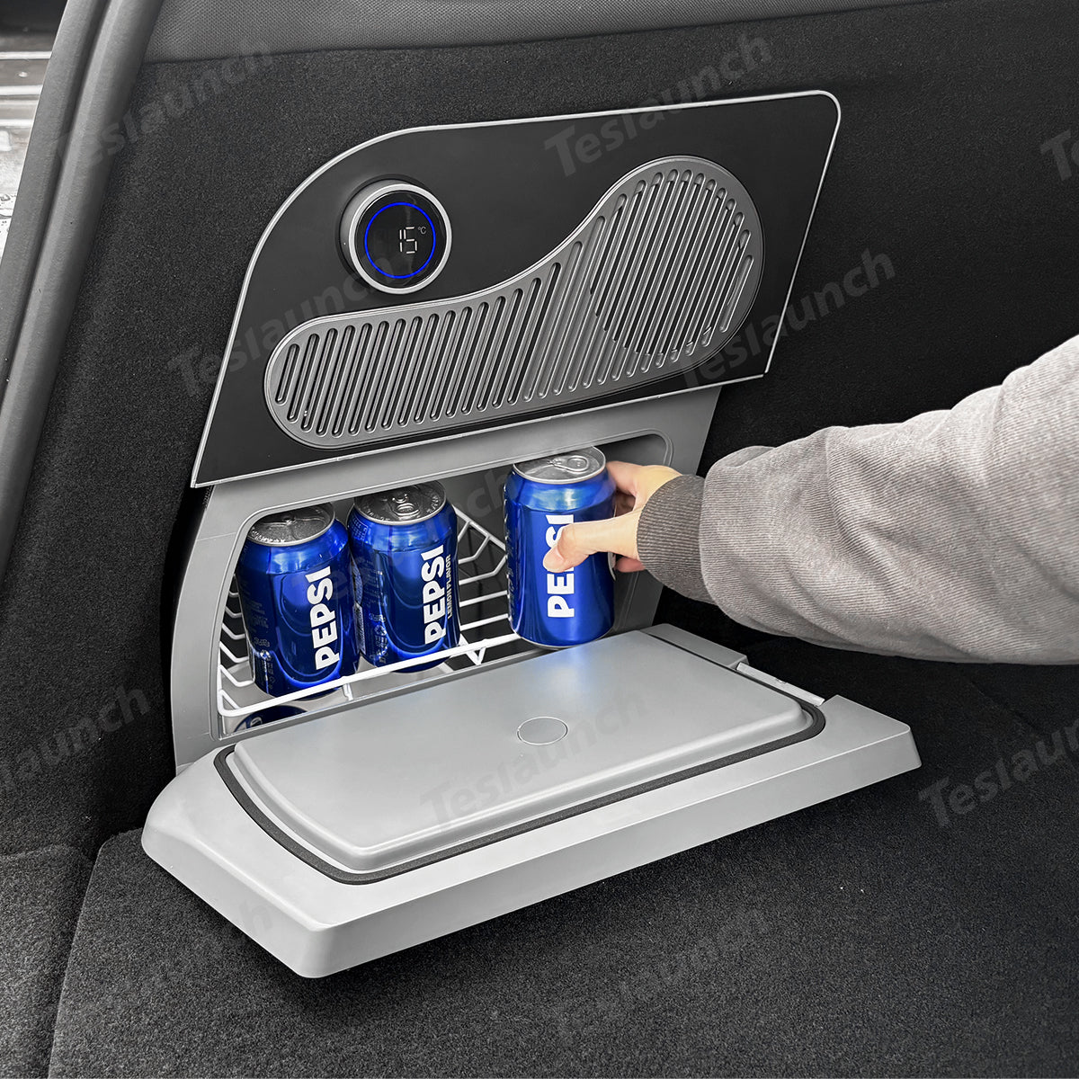 15L Hidden Rear Trunk Refrigerator – Compressor Cooler for Tesla Model