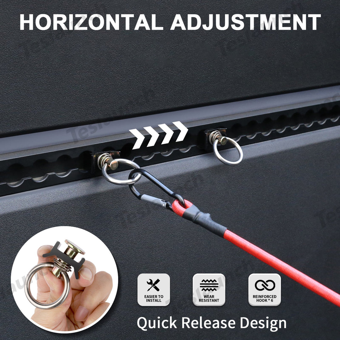 16 pcs Assorted Medium & Long Bungee Cord Straps Kit - Tesla Cybertruck Bed - acetesla