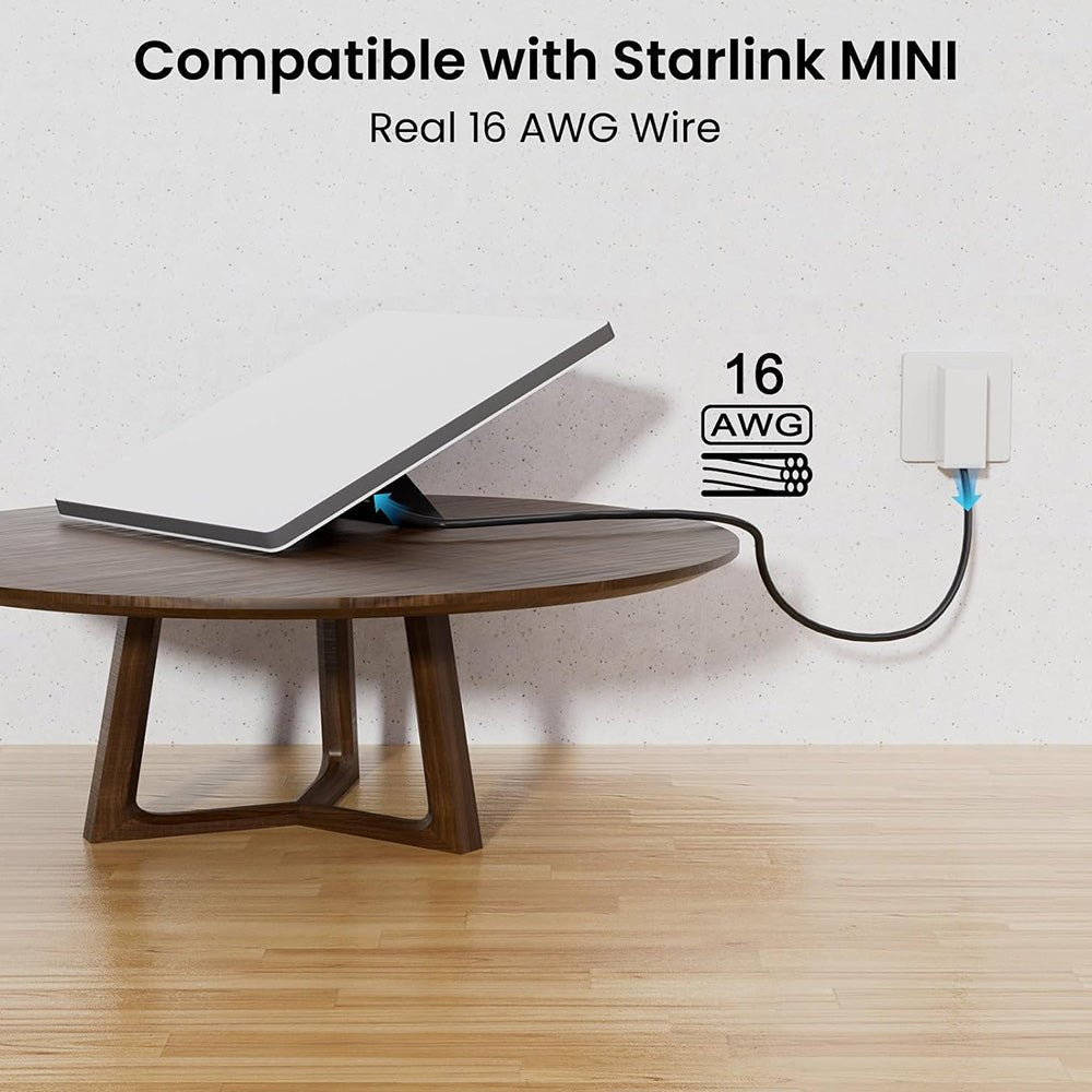 16AWG Replacement DC Power Cable for Starlink Mini - acetesla