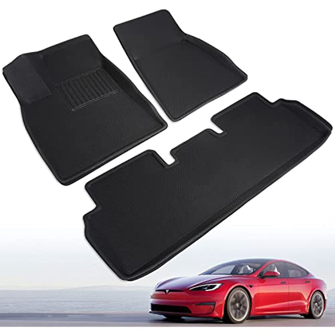 3D All Weather Floor Mats for Tesla Model S 2020-2023 - acetesla