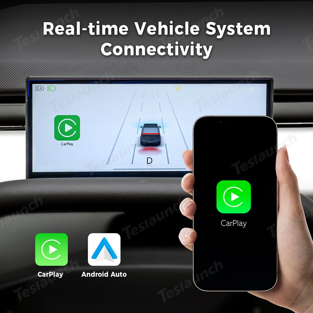 Tesla Cybertruck HUD | Wireless CarPlay & Android Auto