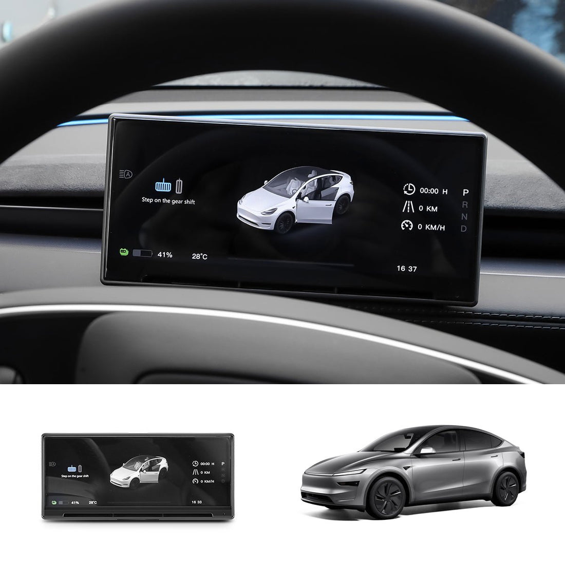 8.9'' Wireless CarPlay & Android Auto HUD for Tesla Model 3 Highland / Model Y Juniper - acetesla