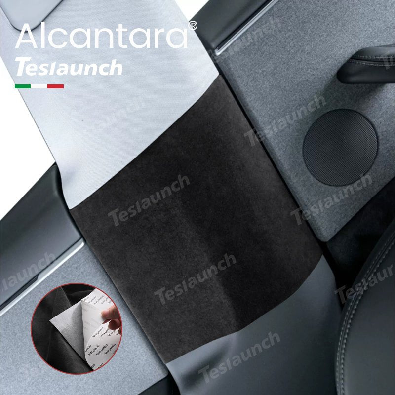 Alcantara B - pillar Anti - collision Sticker For 2024 Model 3 Highland - acetesla