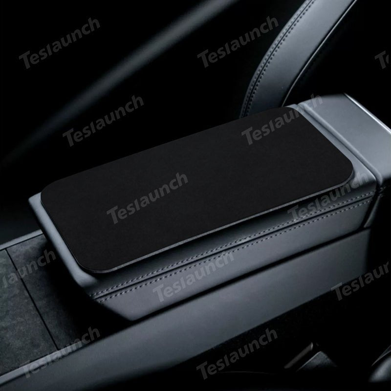 Alcantara Center Console Armrest Box Protective Pad Sticker For 2024 Model 3 Highland - acetesla