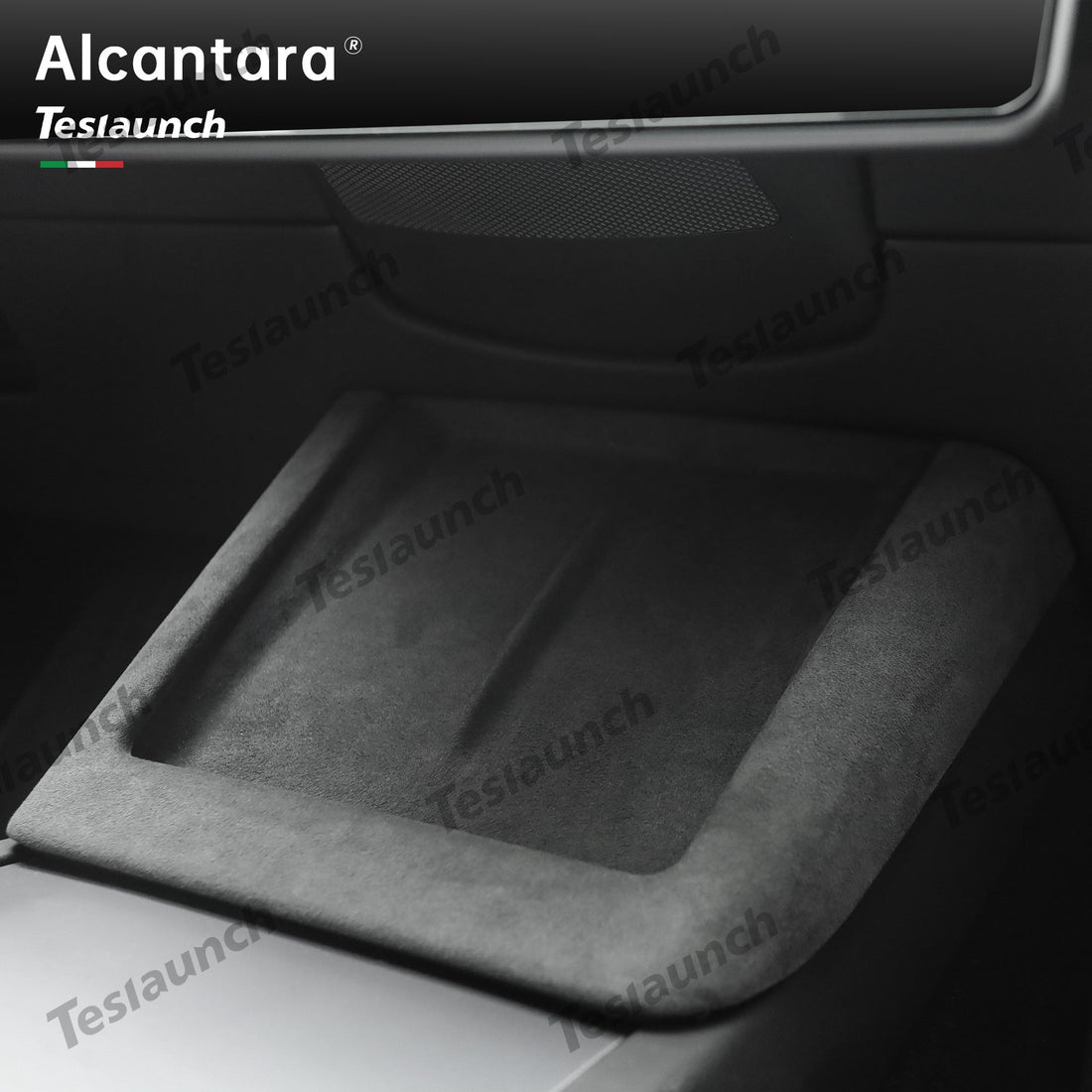 Alcantara Central Control Charging Frame Cover For 2024 Model 3 Highland - acetesla