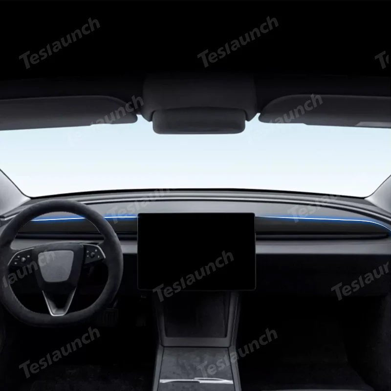 Alcantara Dashboard Fabric Decorative Sticker Cover For 2024 Model 3 Highland - acetesla