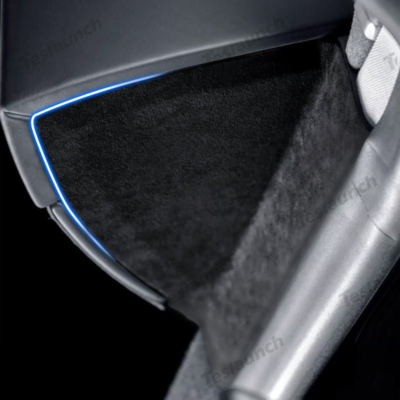 Alcantara Dashboard Sides Triangular Stickers 2 PCS For 2024 Model 3 Highland - acetesla