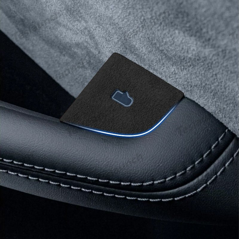 Alcantara Door Button Switch Cover Sticker 4 PCS For 2024 Model 3 Highland - acetesla