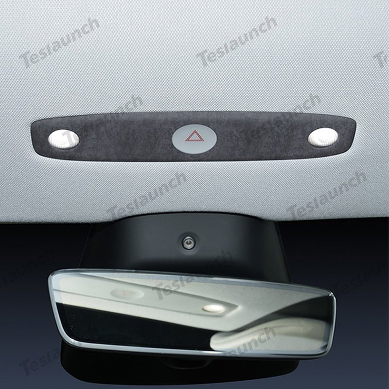 Alcantara Front Reading Light Cover Sticker for Tesla Model Y Juniper 2025+ - acetesla