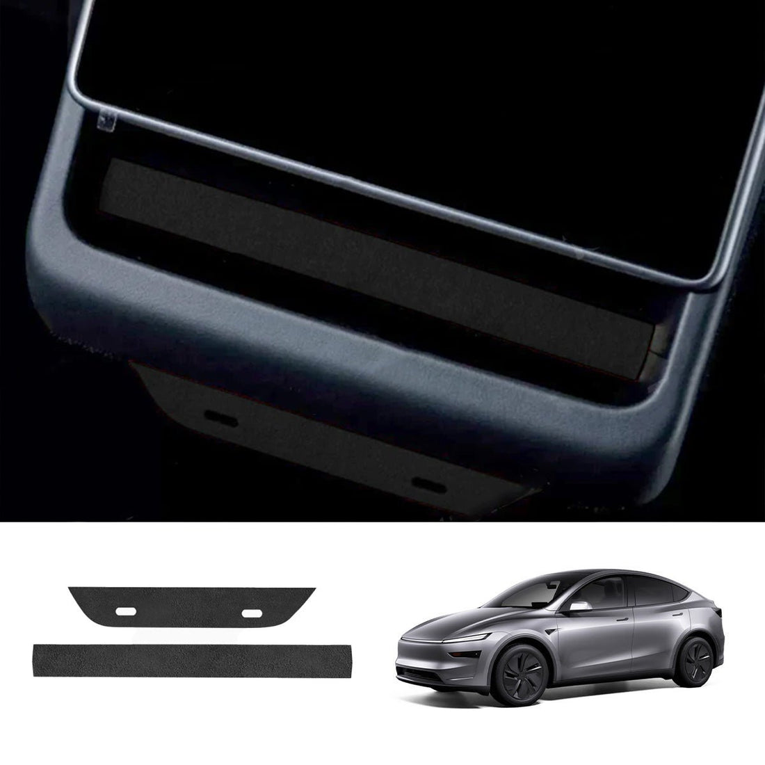 Alcantara Rear Air Vent Cover Sticker for Tesla Model Y Juniper 2025+ (2 PCS) - acetesla
