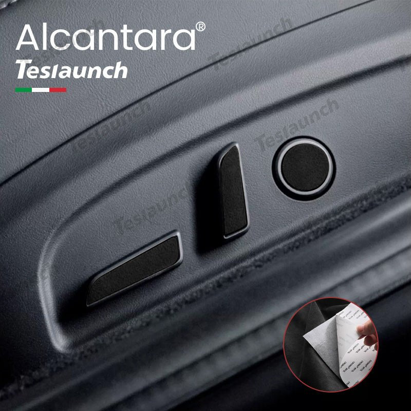 Alcantara Seat Adjustment Button Sticker For 2024 Model 3 Highland (Set of 5) - acetesla