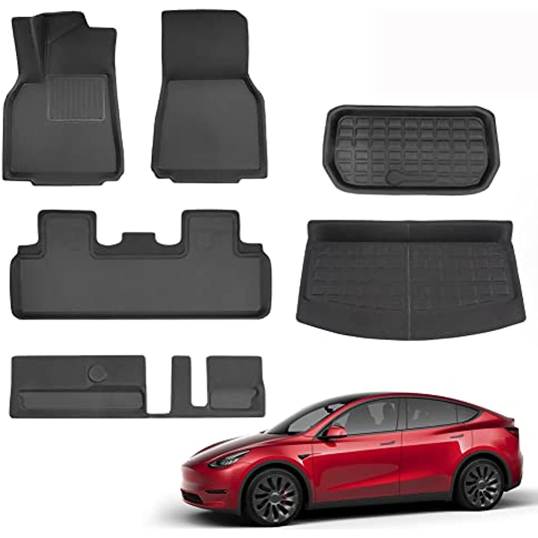 All-weather 3D Floor Mat 7 Seater for Tesla Model Y 2023 2022 2021 - acetesla