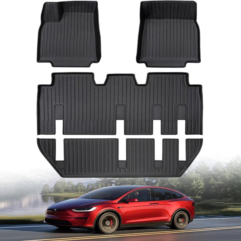 All Weather Floor Mats for Tesla Model X 6/7 Seater 2022-2024 - acetesla