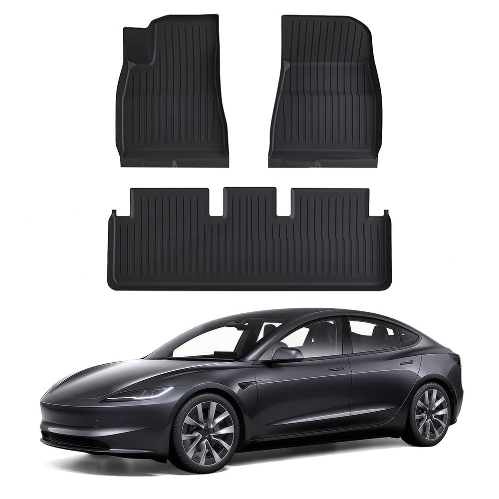 All Weather TPE Floor Mat for Tesla 2024 Model 3 Highland - acetesla
