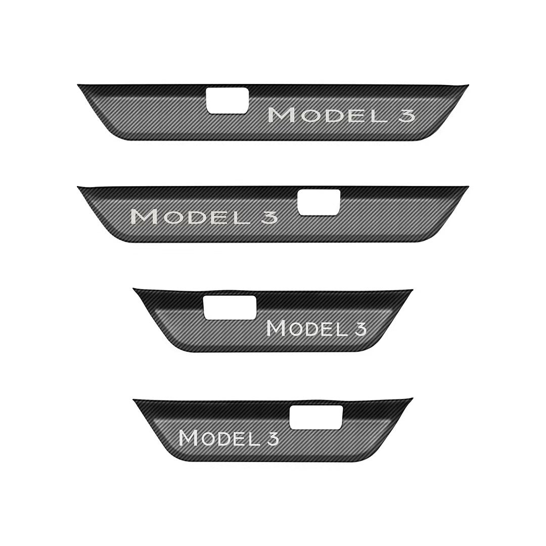 Anti - scratch Front Rear Door Sill Protector Cover for Tesla Model 3 Highland 2024+ - acetesla