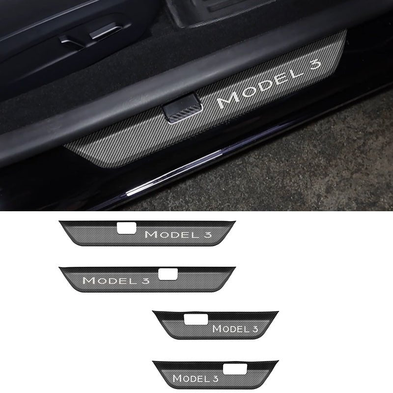 Anti - scratch Front Rear Door Sill Protector Cover for Tesla Model 3 Highland 2024+ - acetesla