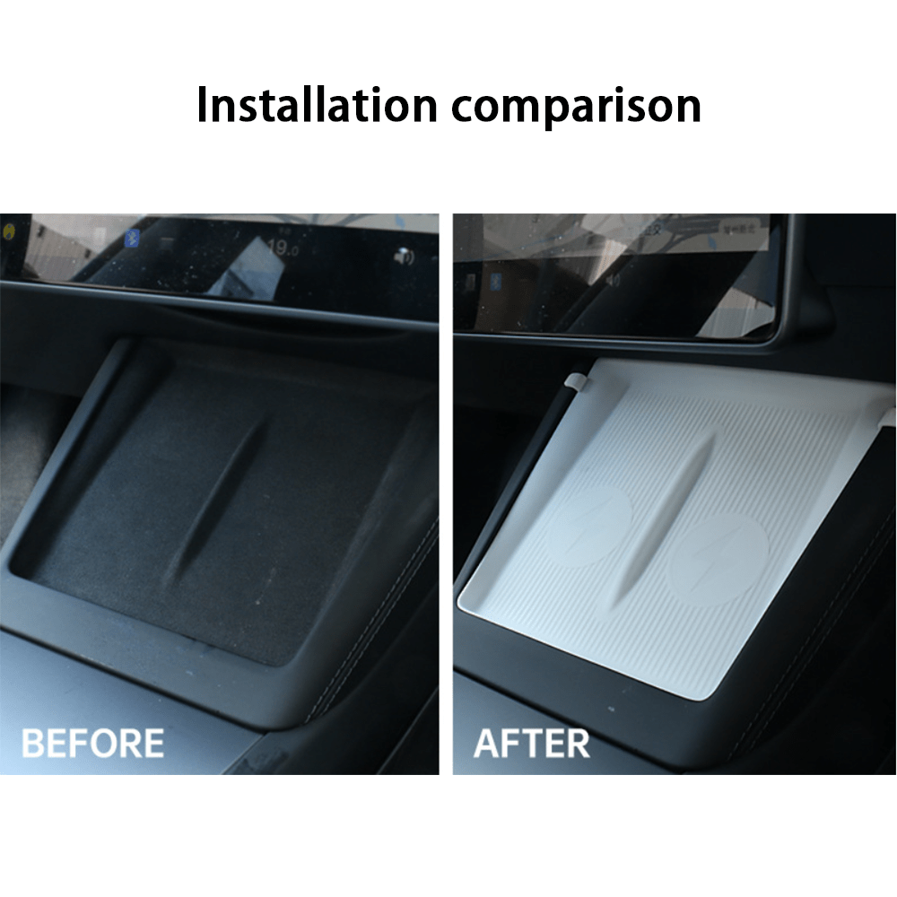 Anti - Slip Silicone Wireless Charging Pad for Tesla Model 3 Highland 2024+ - acetesla