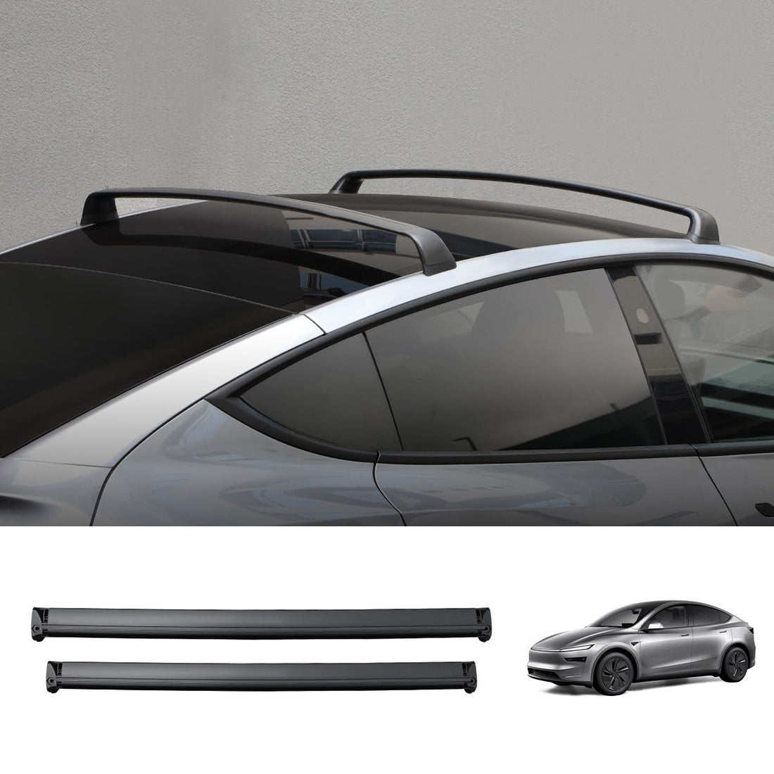 Anti - Theft Aluminum Roof Rack Cargo Cross Bars for Tesla Model Y Juniper 2025+ (Set of 2) - acetesla