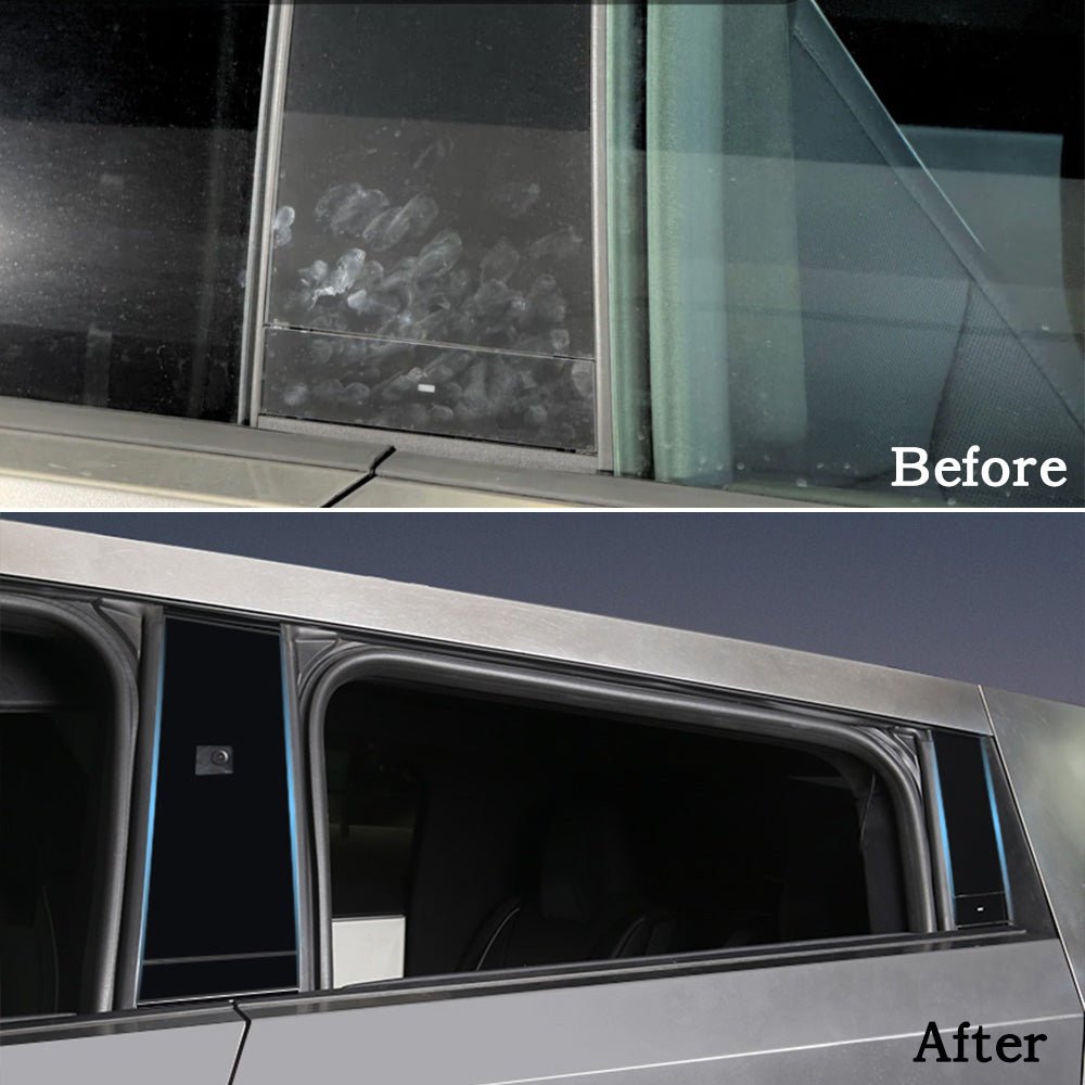 B & C Pillars & Door Buttons Wrap for Cybertruck - acetesla