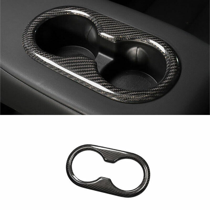 Backseat Cup Holder for Tesla Model 3 Model Y - Carbon Fiber Interior Mods - acetesla