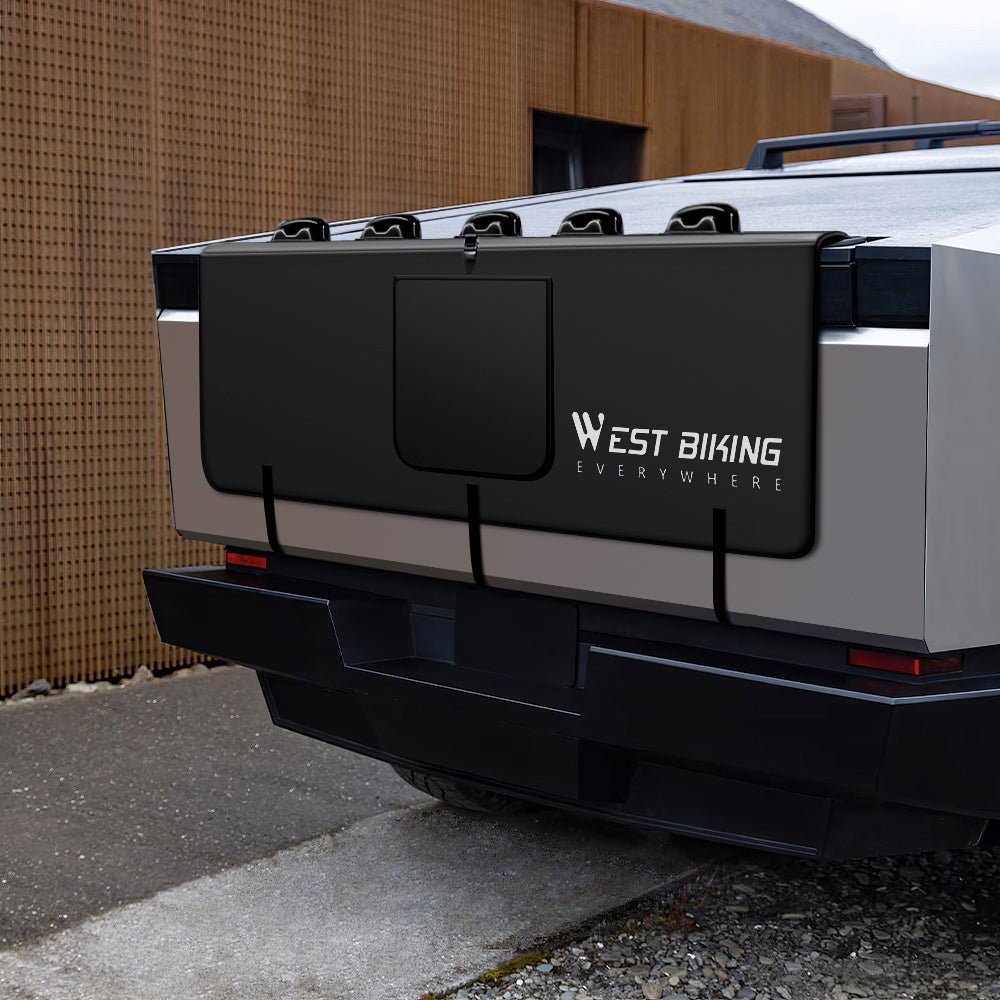 Bike Tailgate Shield Pad with Tool Pockets for Cybertruck - acetesla