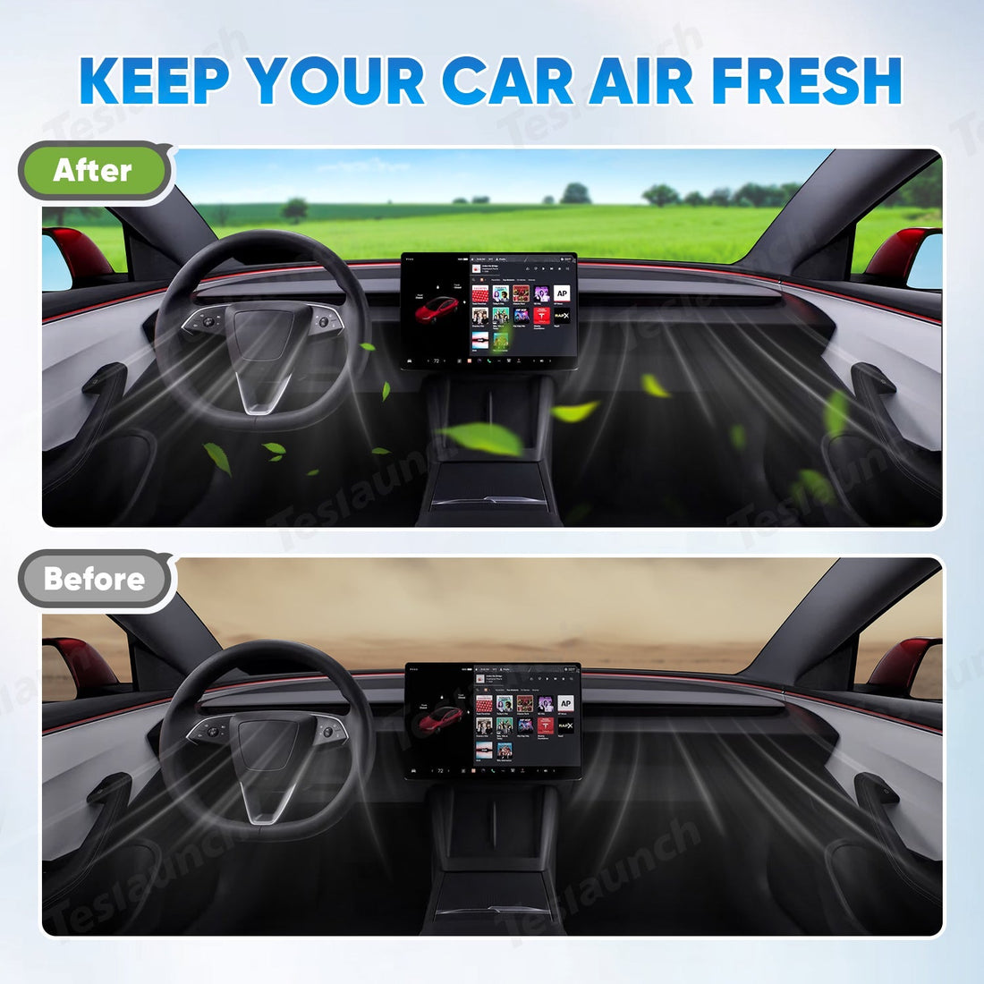 Cabin Air Filter & HEPA Filter with Activated Carbon for Tesla Model 3 - acetesla