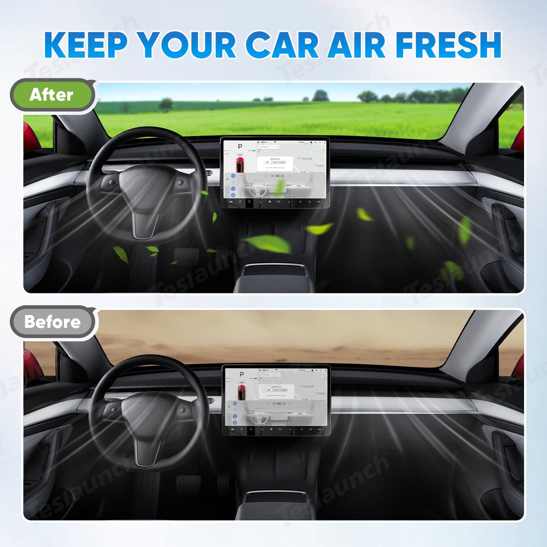 Cabin Air Filter & HEPA Filter with Activated Carbon for Tesla Model Y - acetesla