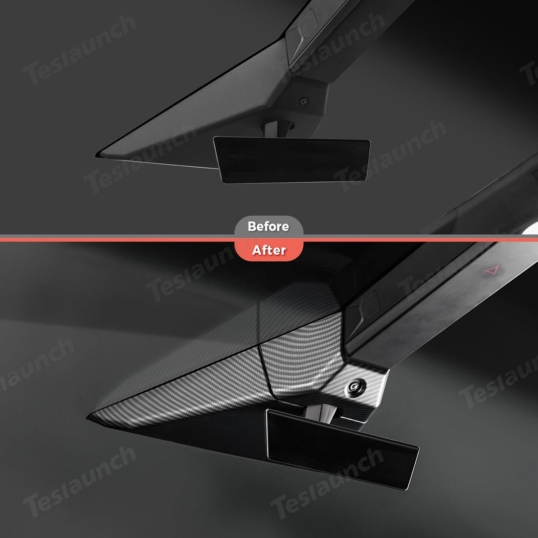 Cabin Camera Trim Cover (Carbon Fiber Pattern ABS) for Cybertruck - acetesla