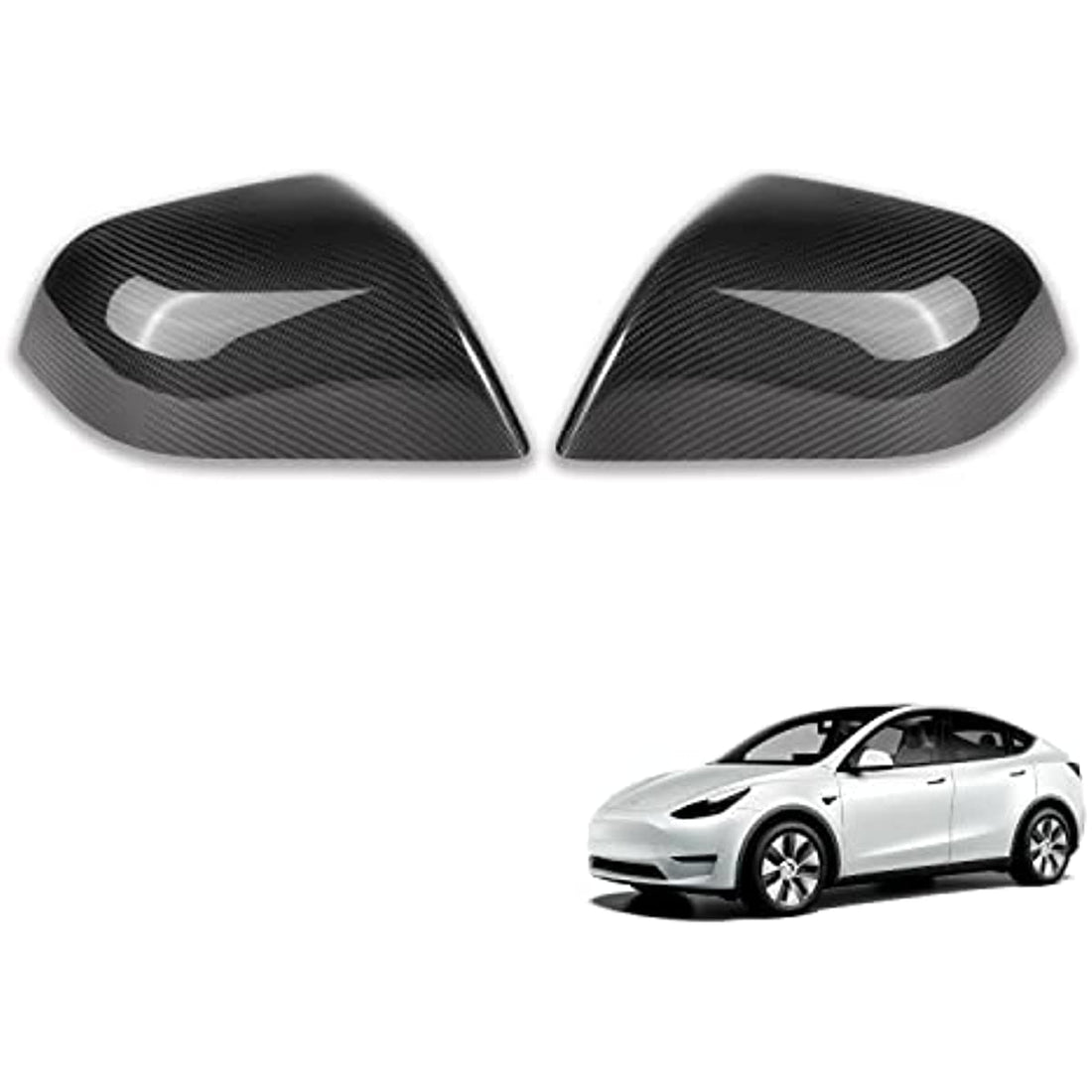 Carbon Fiber Mirror Cover for Tesla Model 3/ Highland /Y 2017-2024 - acetesla