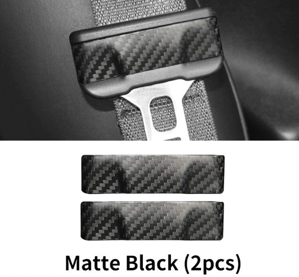 Carbon fiber modified safety buckle（2pcs ) Tesla Model 3/Y 2017-2023 - acetesla