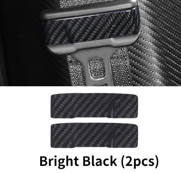 Carbon fiber modified safety buckle（2pcs ) Tesla Model 3/Y 2017-2023 - acetesla