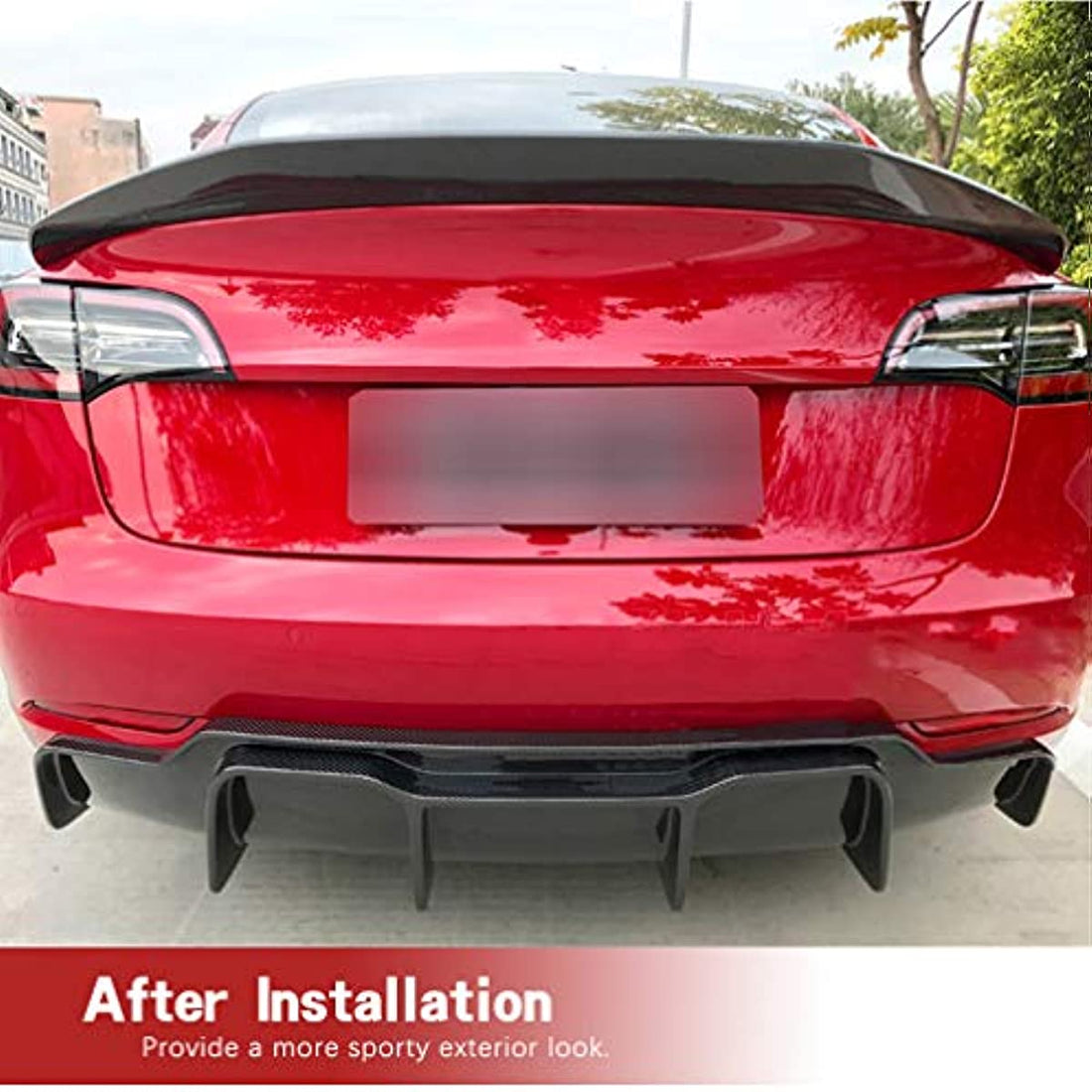 Carbon Fiber Rear Diffuser for Tesla Model 3 2016-2023 - acetesla