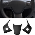 Carbon Fiber Steering Wheel Cover for Tesla Model 3 / Y - acetesla