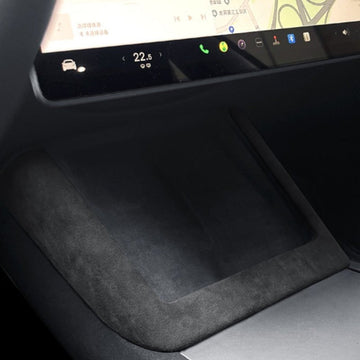 Center Console Wireless Charger Cover Trim Suede for Tesla Model 3 Highland - acetesla